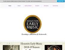 Tablet Screenshot of houstonearlymusic.org